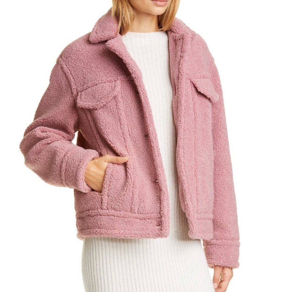 Vince Mauve Teddy Sherpa Jacket XS